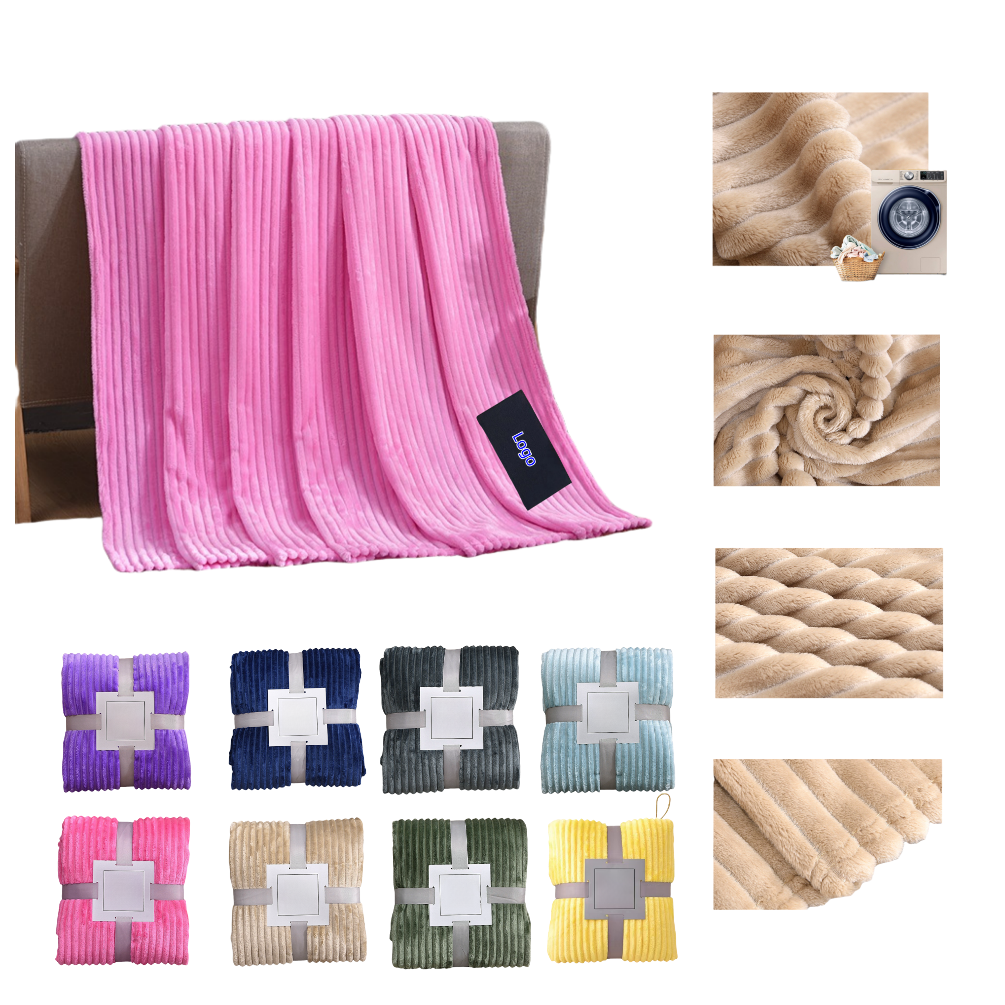 47.2" X 78.7" Coral Fleece Blanket 2