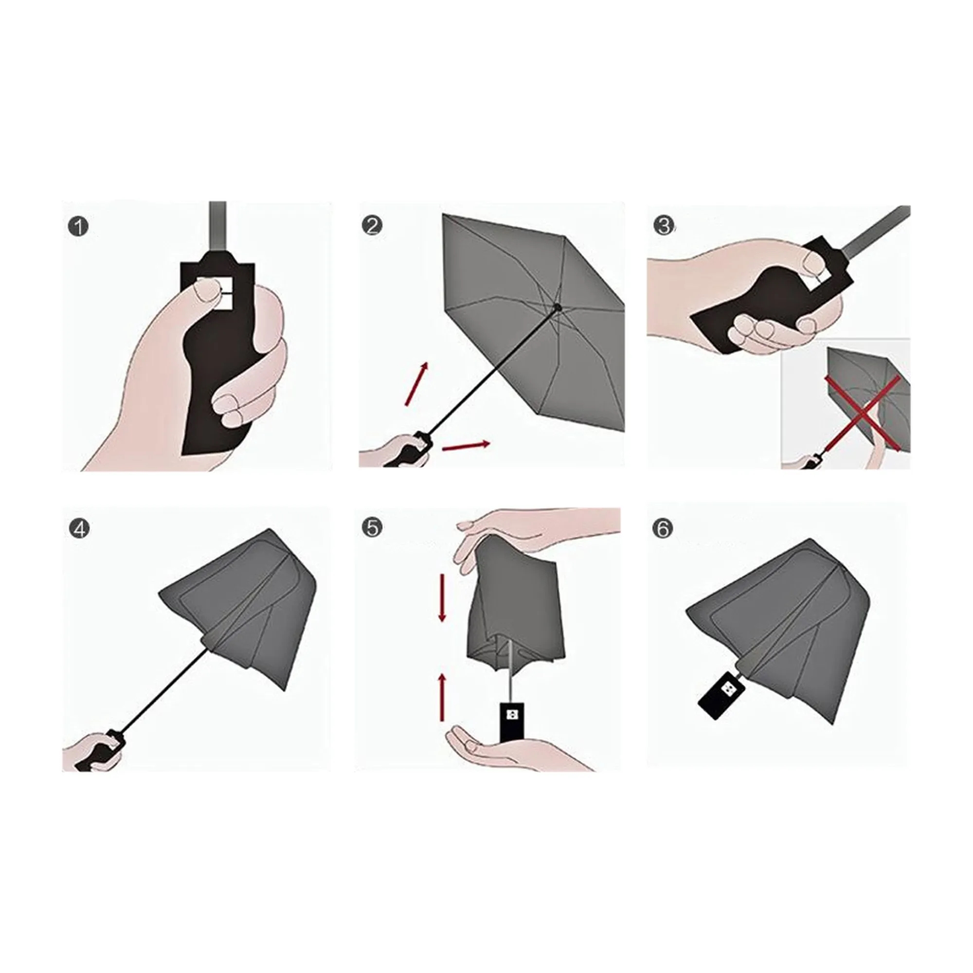42" Fashionable Sun And Rainproof Automatic Folding Umbrella 6