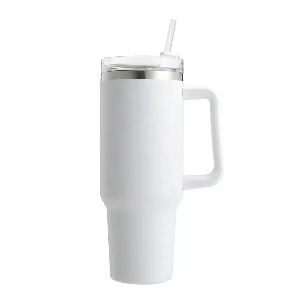 40 Oz. Vacuum Stainless Steel Tumbler with Handle & Straw 3