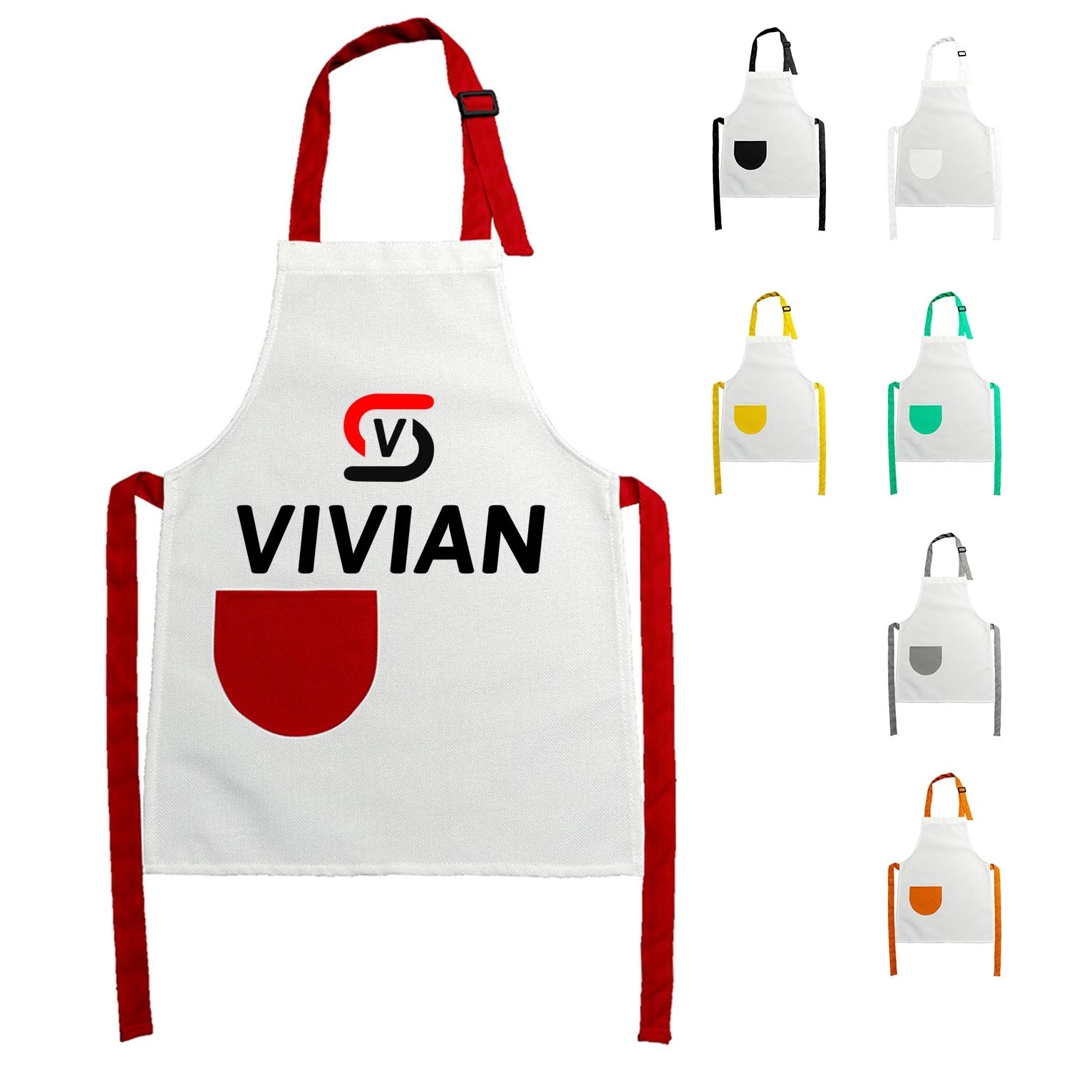 Adjustable Sublimation Apron w/ Pockets 1