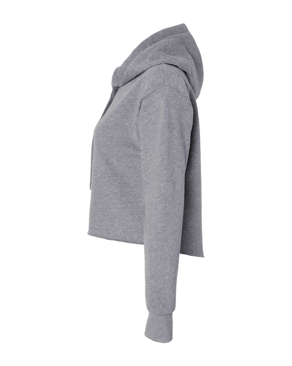 Women's Laguna Sueded Raw Edge Crop Hoodie Sweatshirt - 9384 5