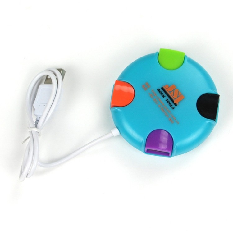 Circular USB 2.0 High Speed 4-Port HUB Sharing Switch 1