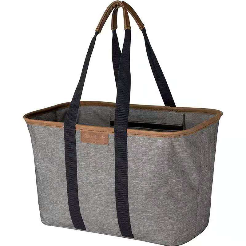 Collapsible Durable Grocery Shopping Bag, custom tote bag with logo imprint 2