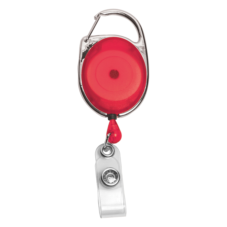 "Oberlin PI" 30" Cord PhotoImage ® Full Color Imprint* Retractable Carabiner Style Badge Reel and Ba 6