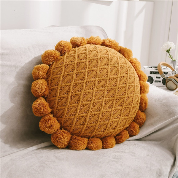 Sunflower Knitted Futon Sofa Pillow 7
