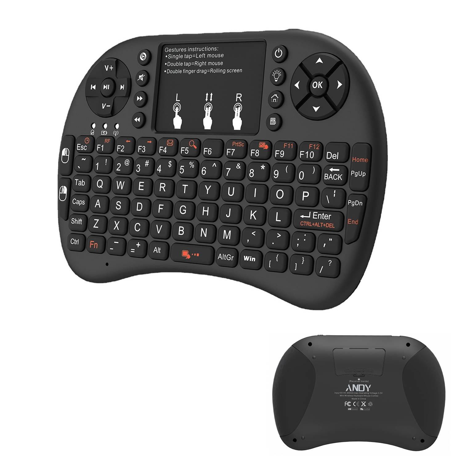 Mini Wireless Keyboard with Touchpad 10