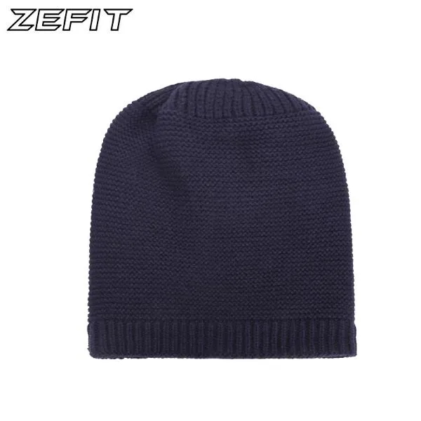 Winter Knitted Skull Beanies with Fur Lining 3