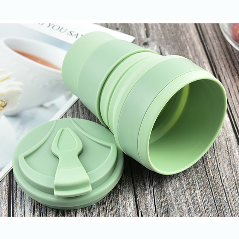 500ML Silicone Collapsible Cup Foldable Mug Portable Camping Cup 4