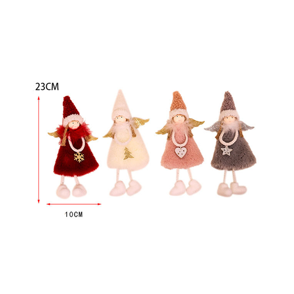 Christmas Fluffy Doll Feather Angel Pendant 4