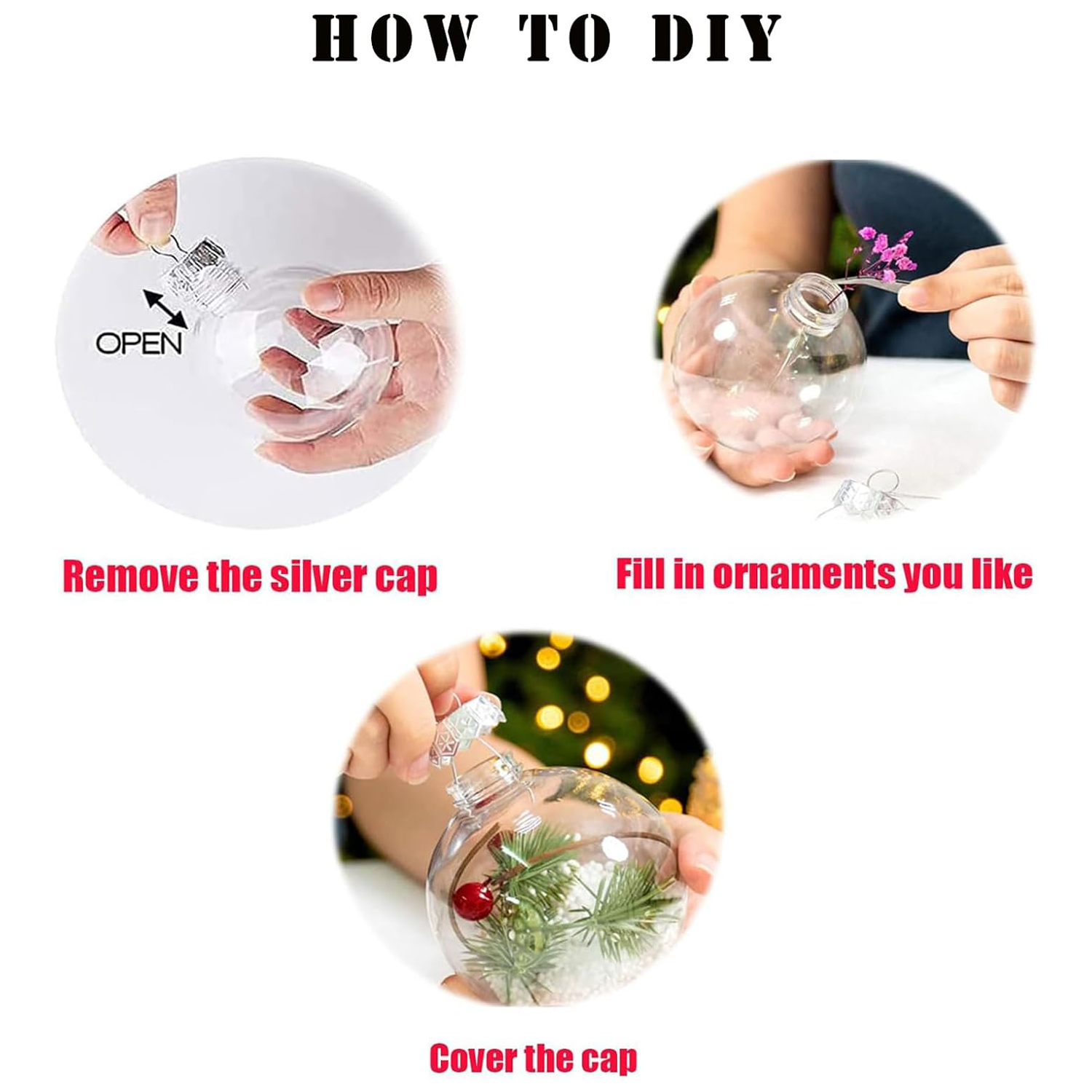 Clear Plastic Christmas Ball 3