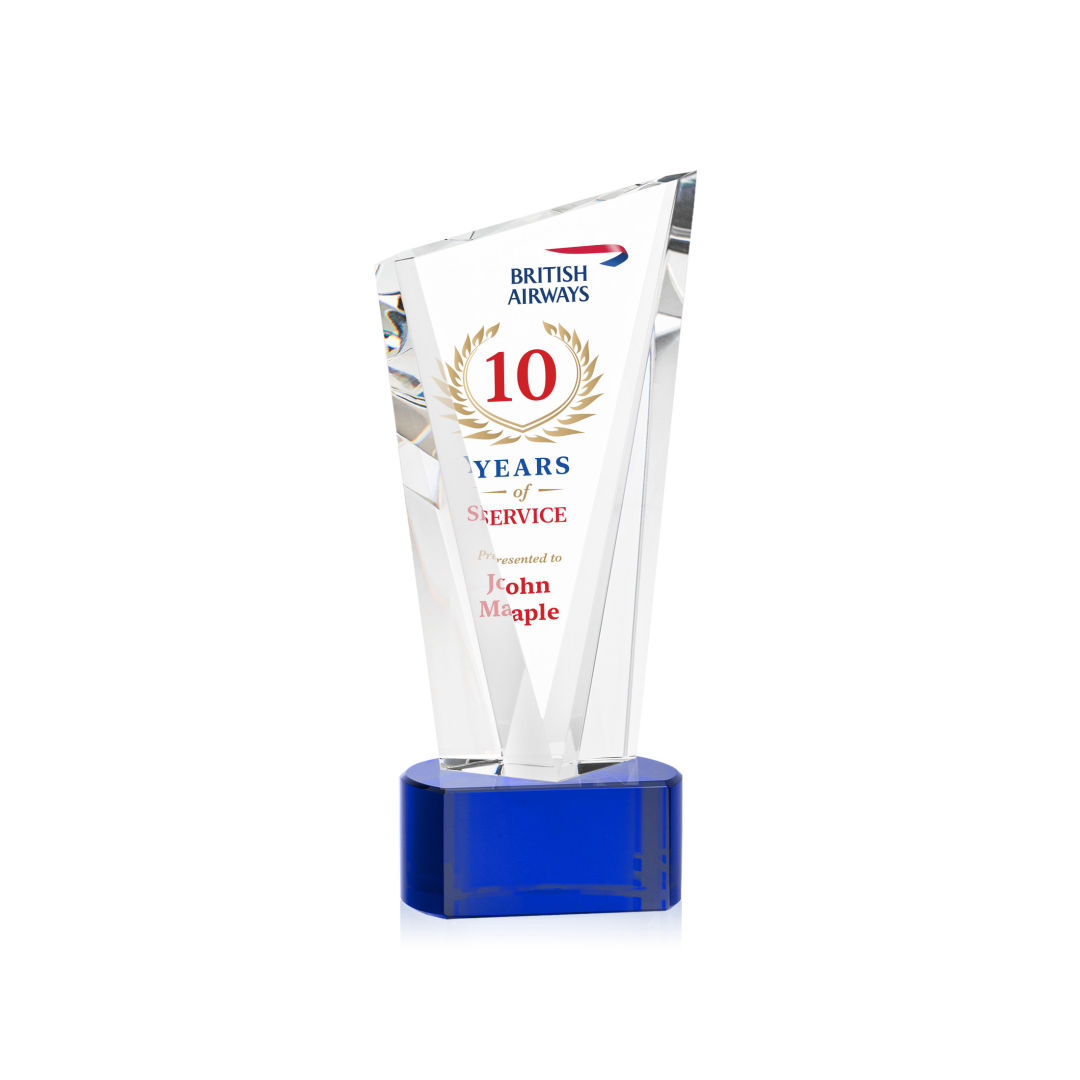 Plymouth VividPrint™ Award on Paragon Base - Blue 5