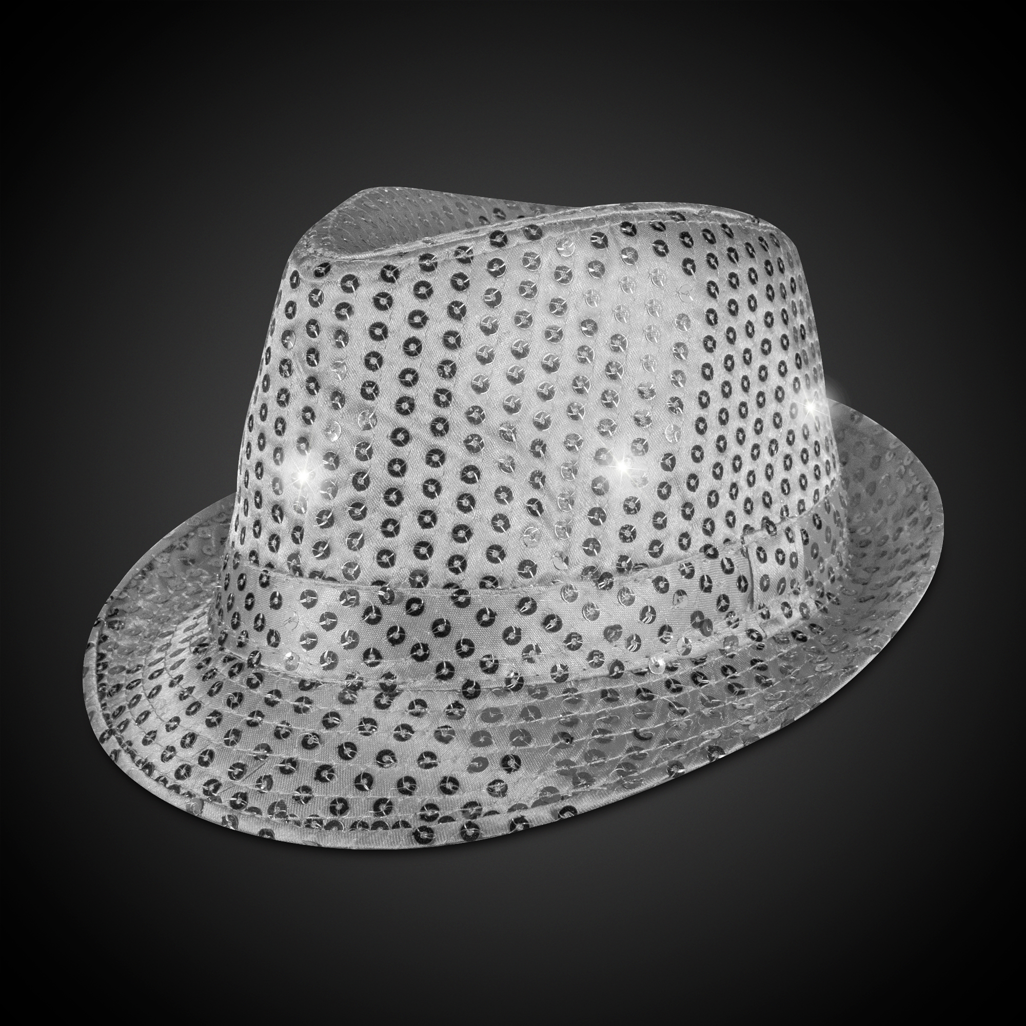 Silver Sequin LED Fedora(blank) 6