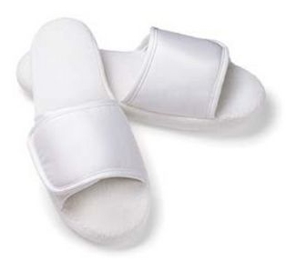 Women's Open Toe Velcro Microfiber Slipper (Overseas - Embroidered) 1