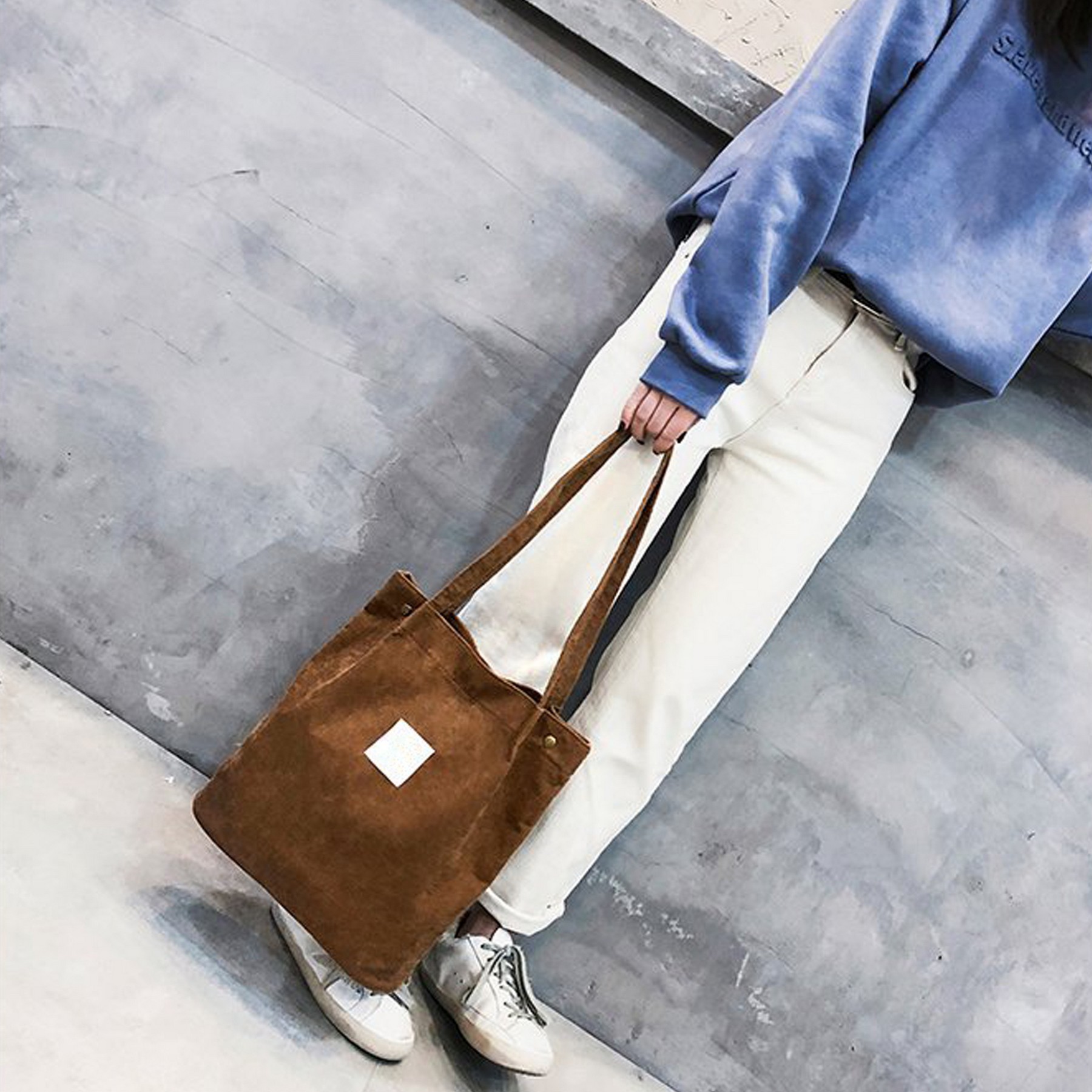 Women's Corduroy Tote Bag 1