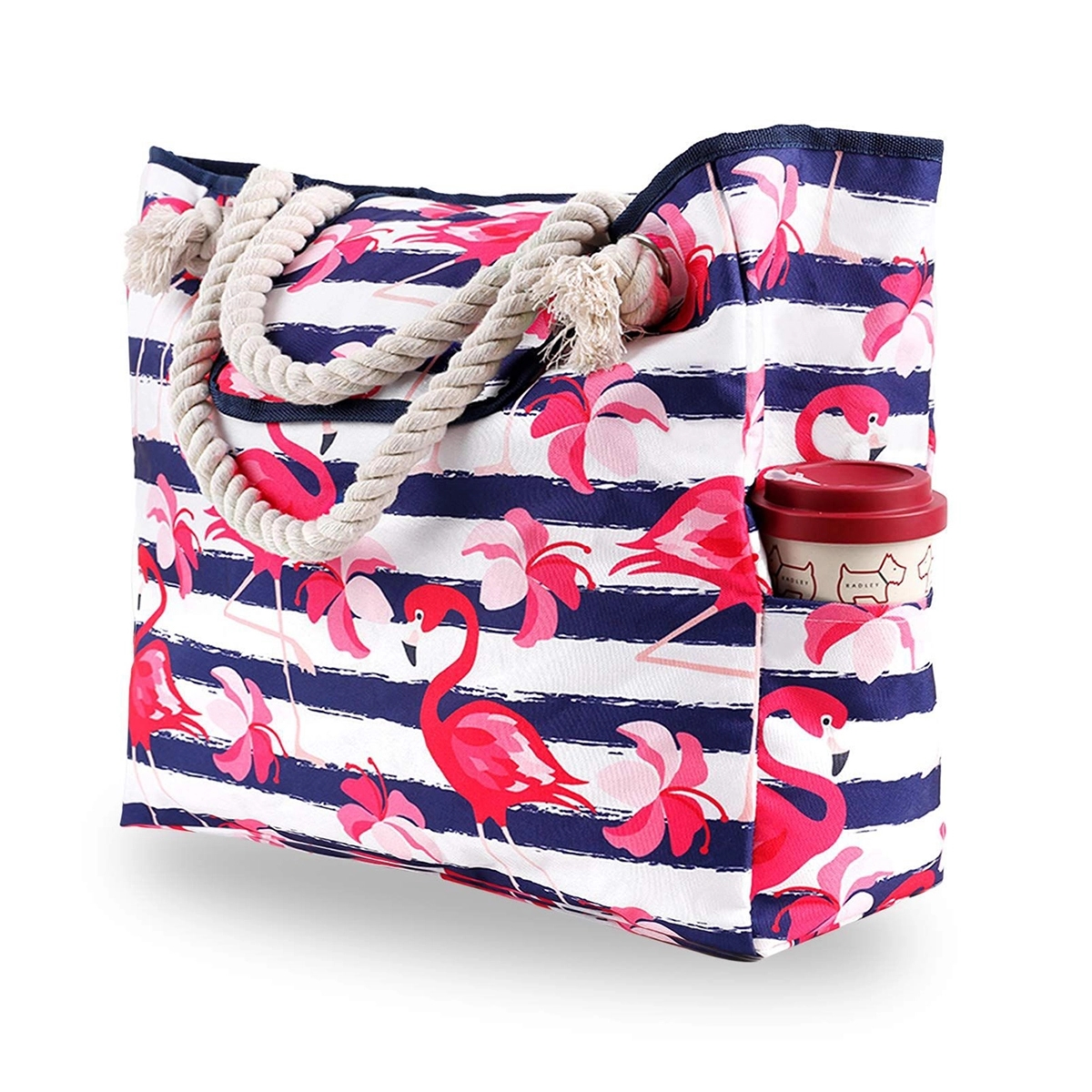 Large Beach Canvas Tote Bag, custom tote bag with logo imprint 5