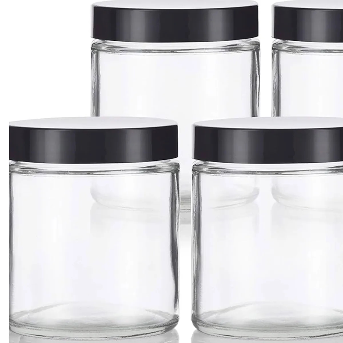 4 oz Clear cosmetic bottle Glass Jar 3