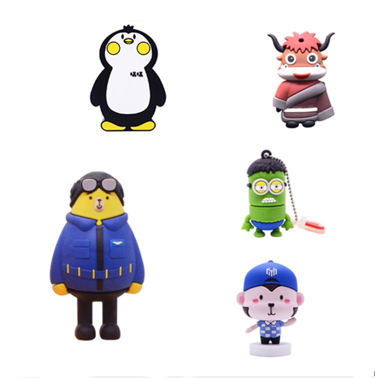 PVC Soft Plastic Cartoon Custom USB Flash Drive 2