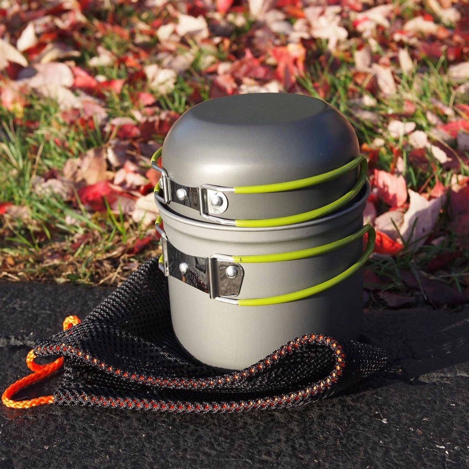 Portable Camping Pot Set For Backpacking Gear 5