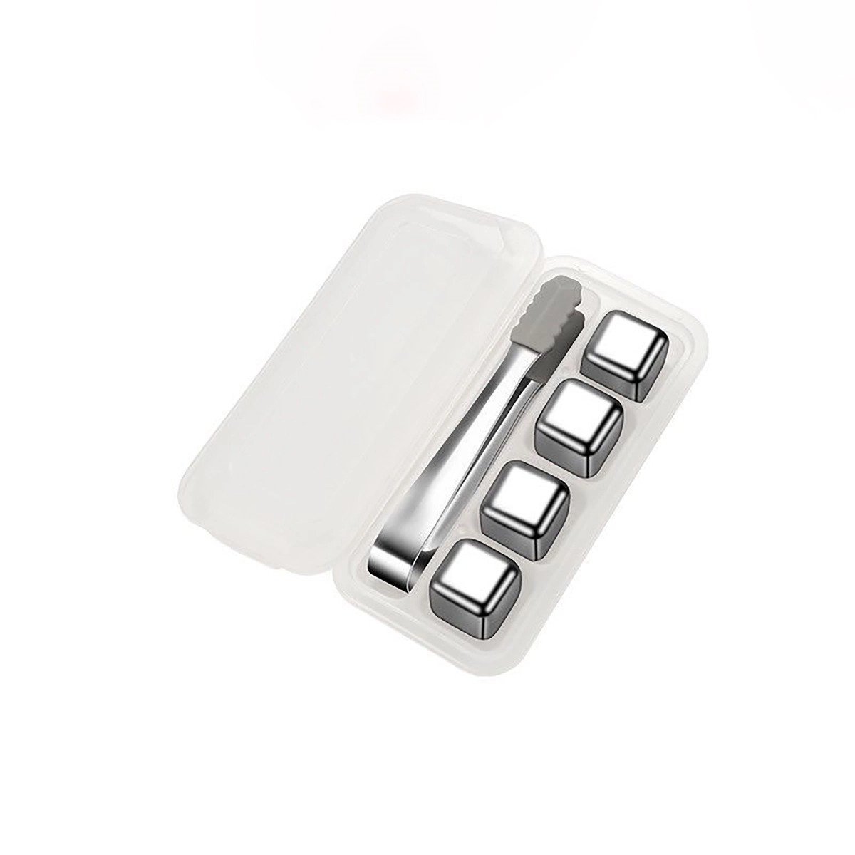 4-In-1 Metal Chilling Whiskey Ice Cube With Tong 3