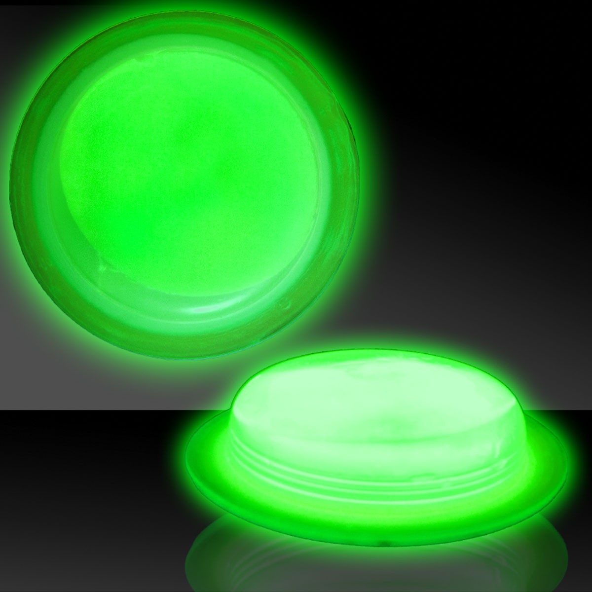 3" Self-Adhering Circle Shaped Light Up Glow Badge 5