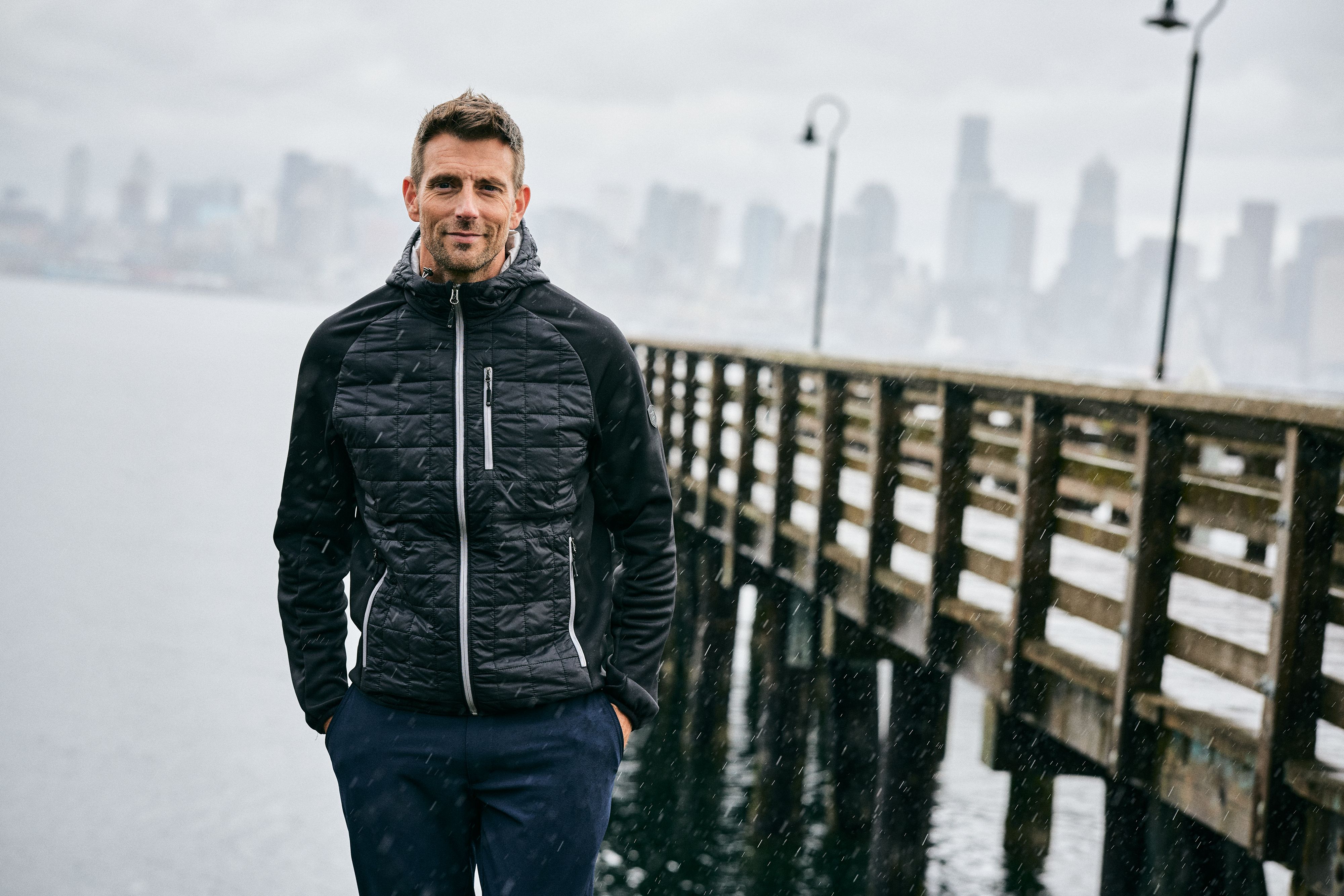 Rainier Primaloft Mens Eco Full Zip Hybrid Jacket