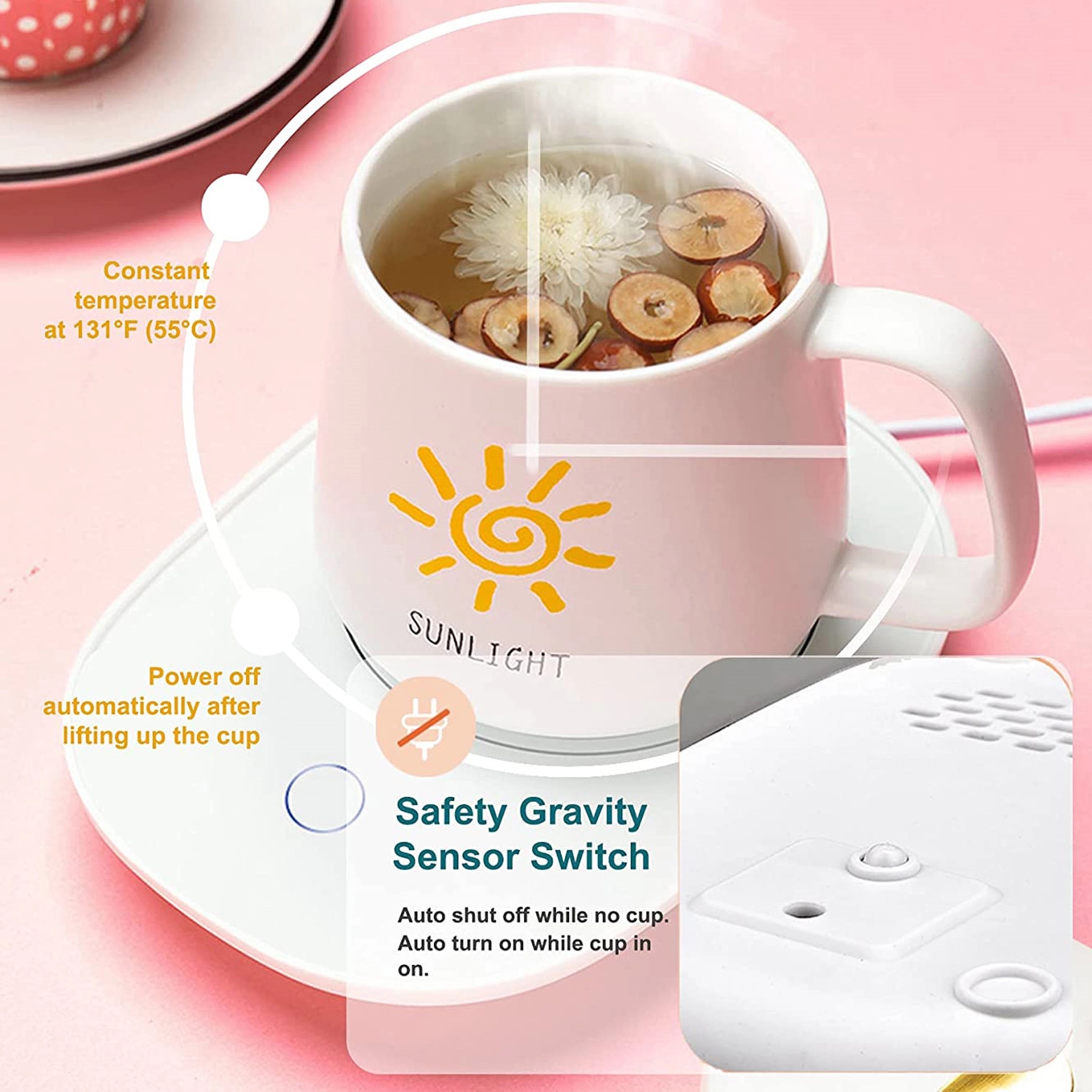 Cup Warmer Beverage Heating Coaster 8