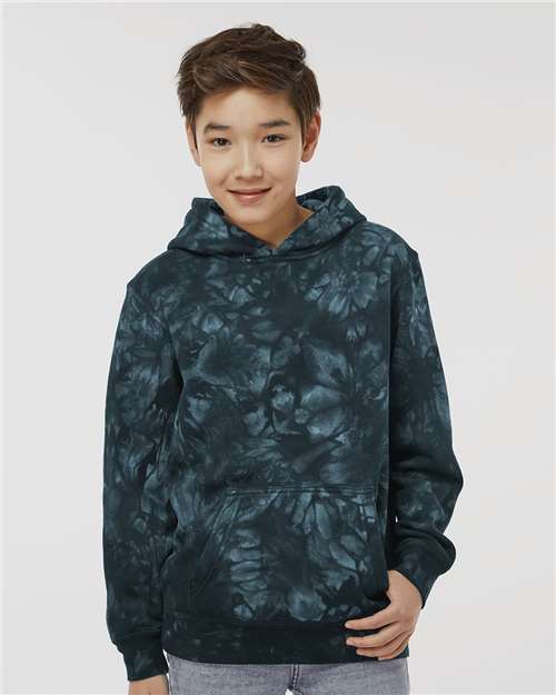 Youth Midweight Tie-Dyed Hooded Sweatshirt - PRM1500TD 48