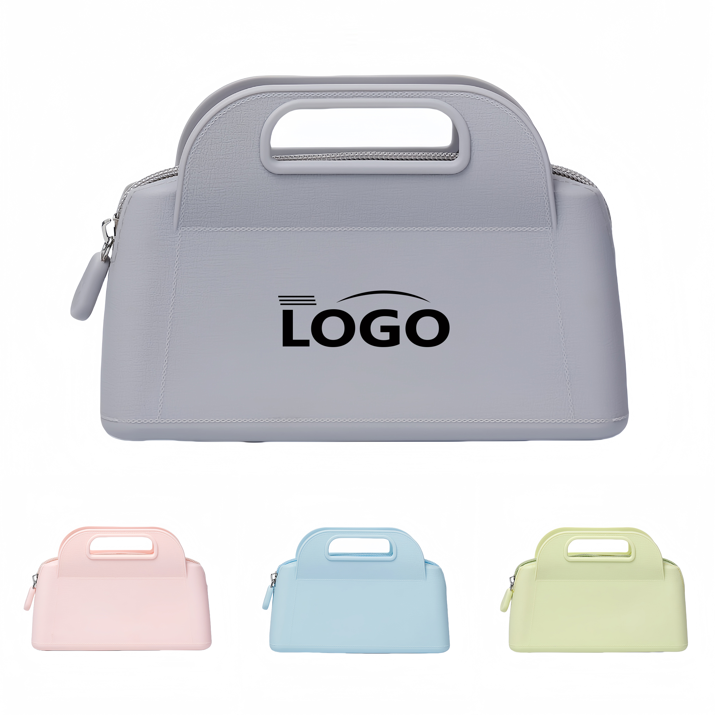 Candy-Colored Silicone Cosmetic Bag with Handles 2