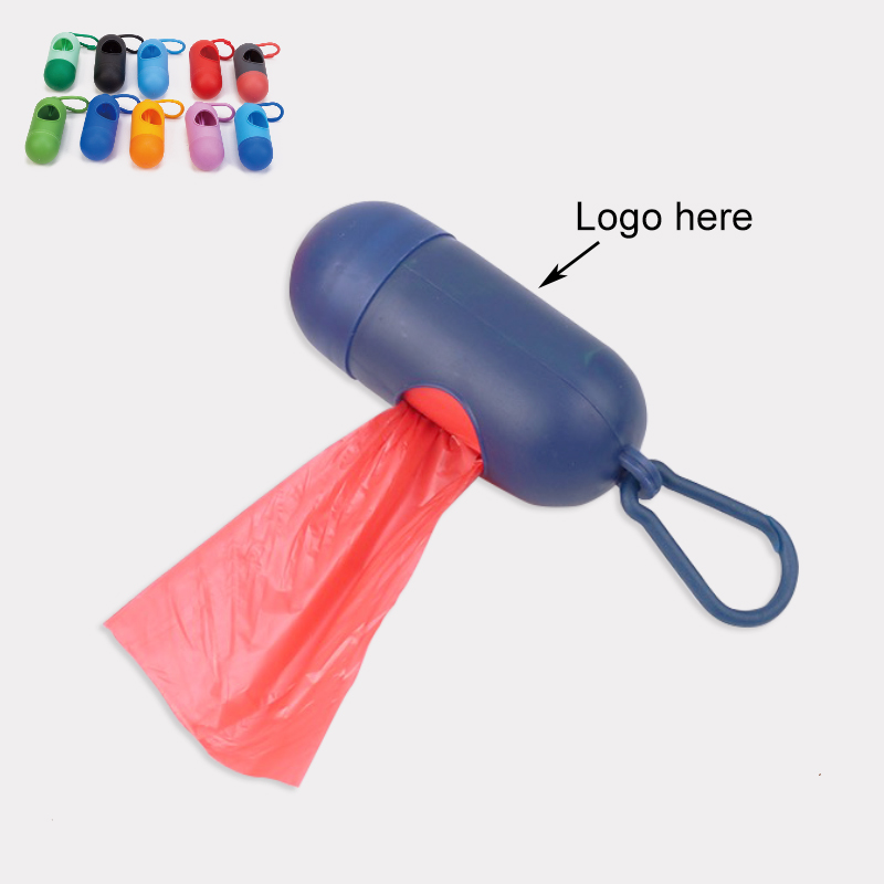 Pet waste Bags w/ Capsule Shaped Case 2