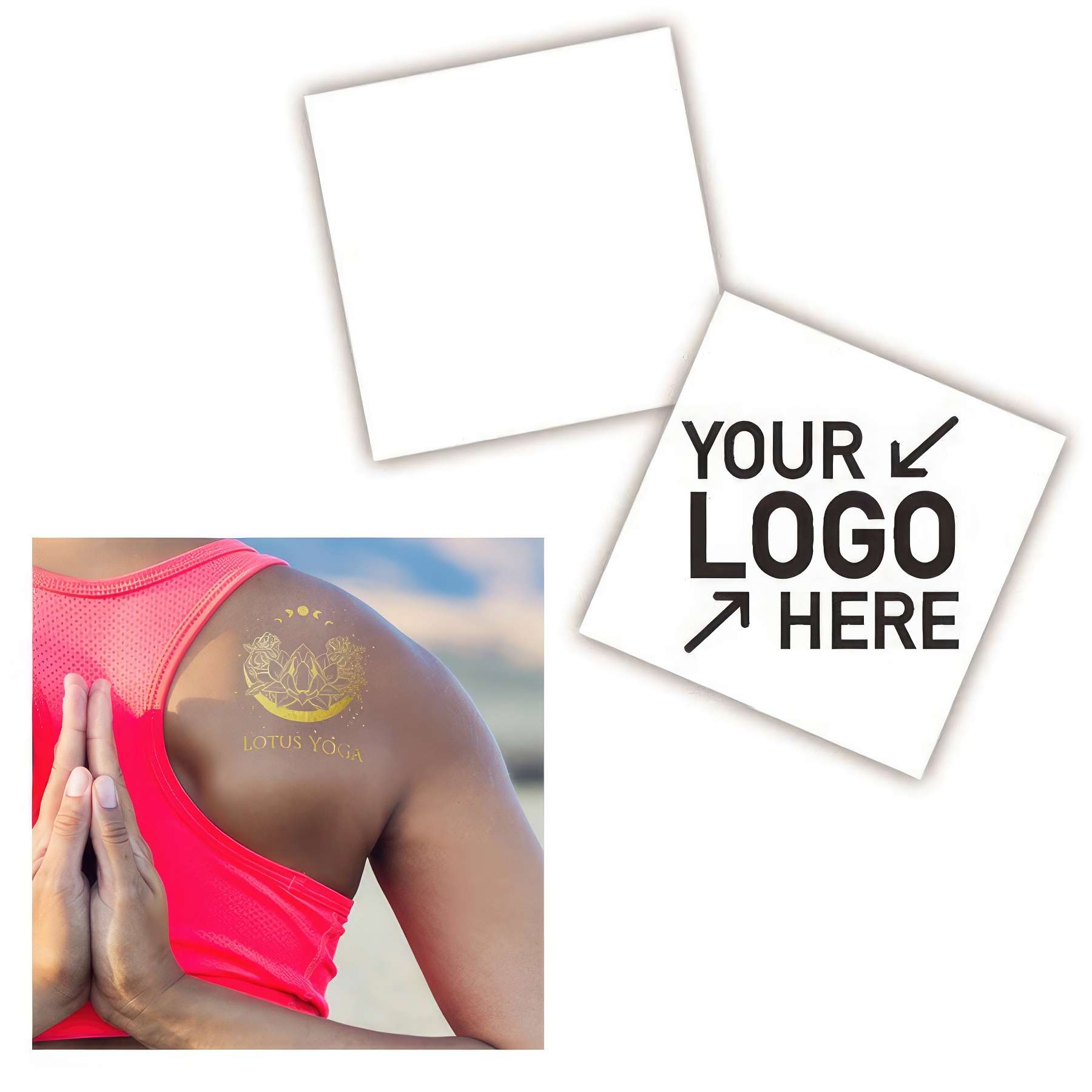2" x 2" Custom Metallic Temporary Tattoos 1