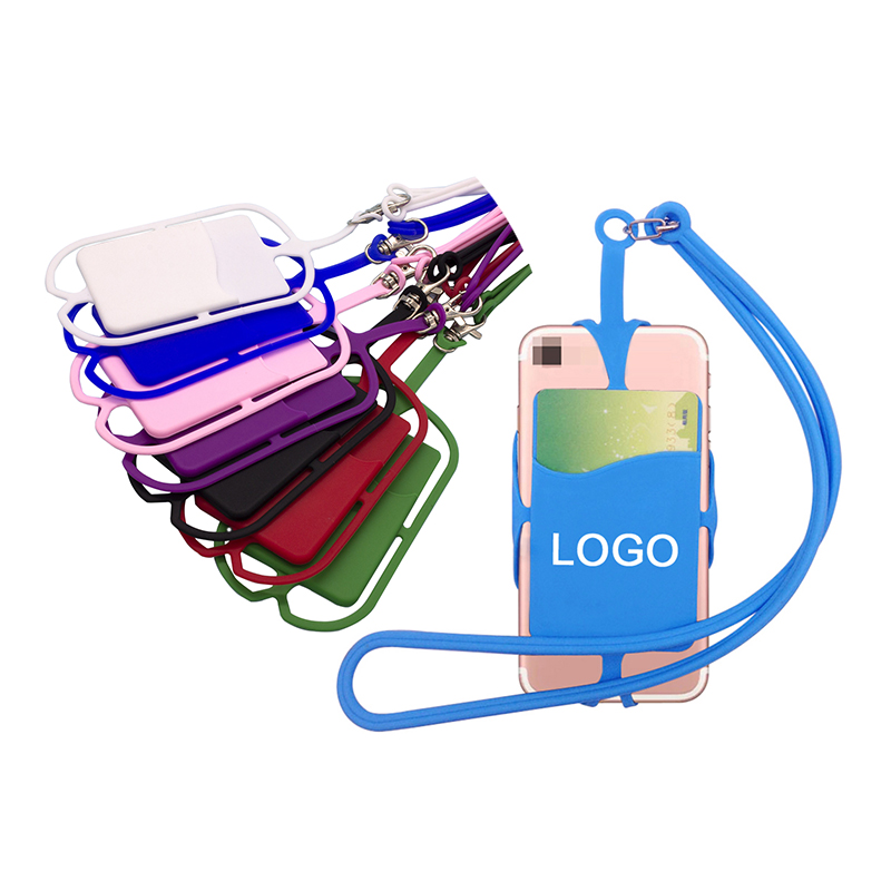 Silicone Lanyard With Phone Holder & Wallet