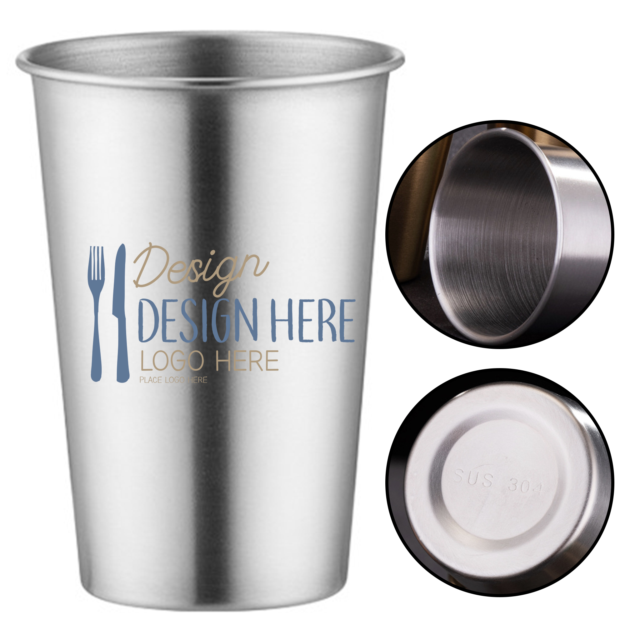 17oz SUS304 Stainless Steel Beer Cup 4