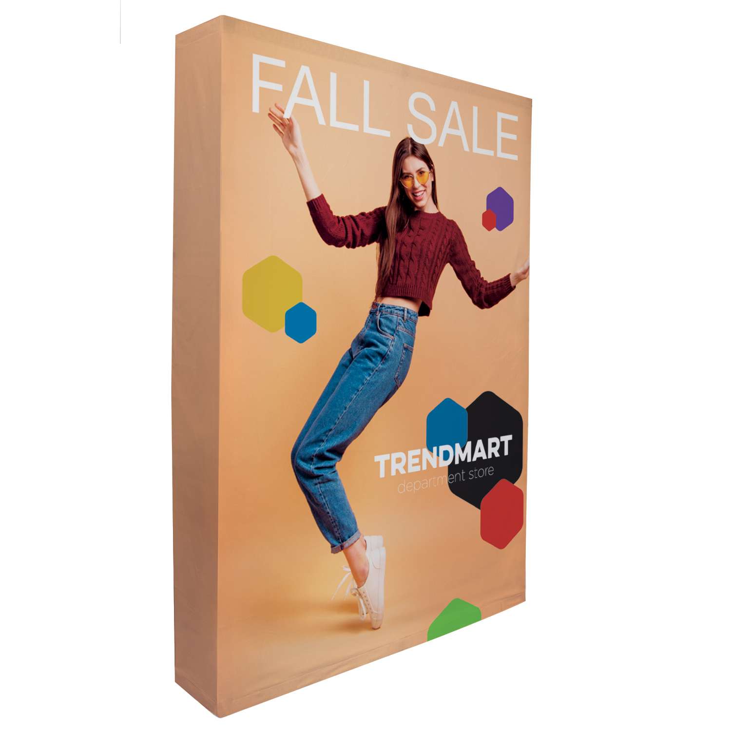 5' Straight Splash Floor Display Wrap Kit (Polyester Knit)