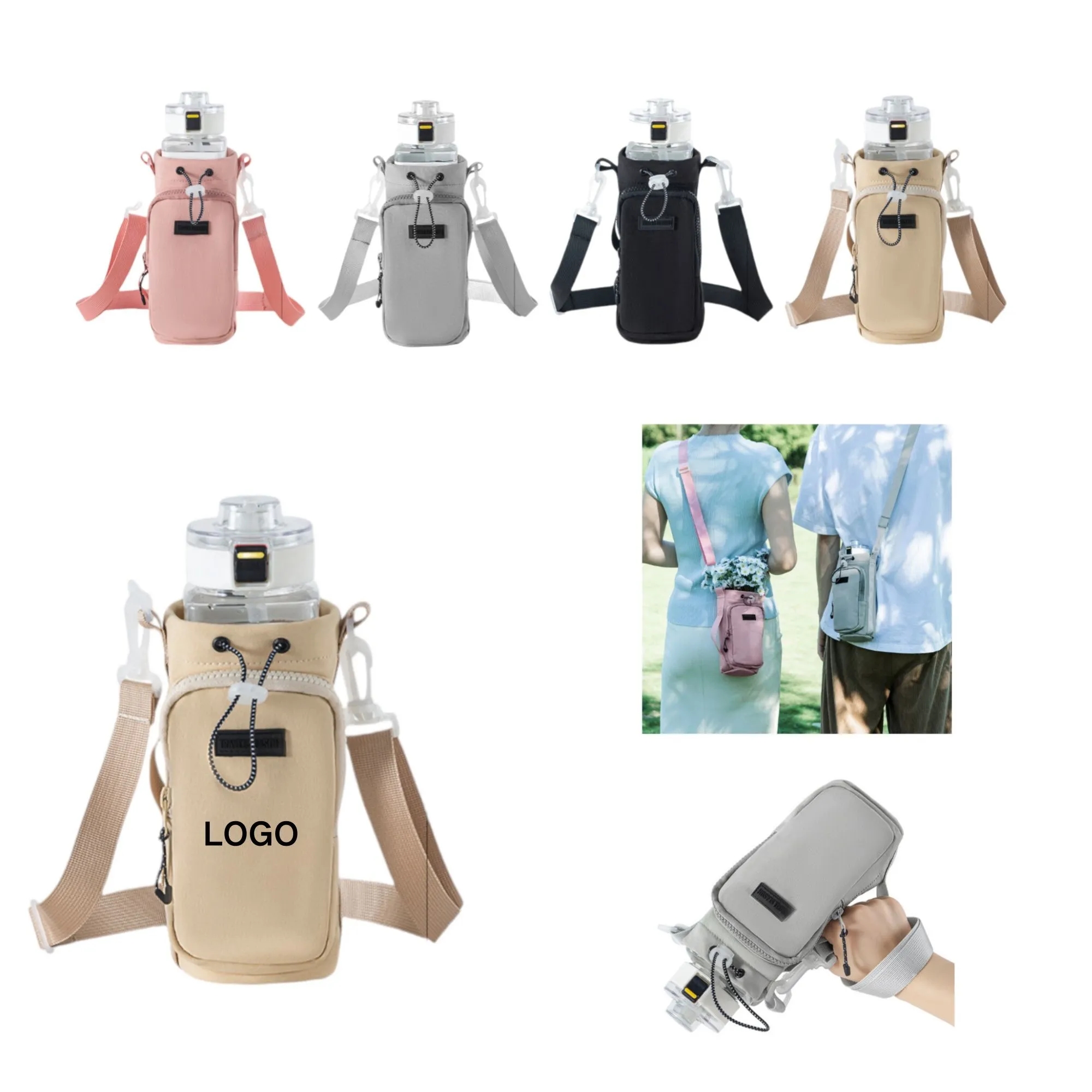 8.7" x 6.7" x 1.6" Outdoor Leisure Portable Water Bottle Bag 1