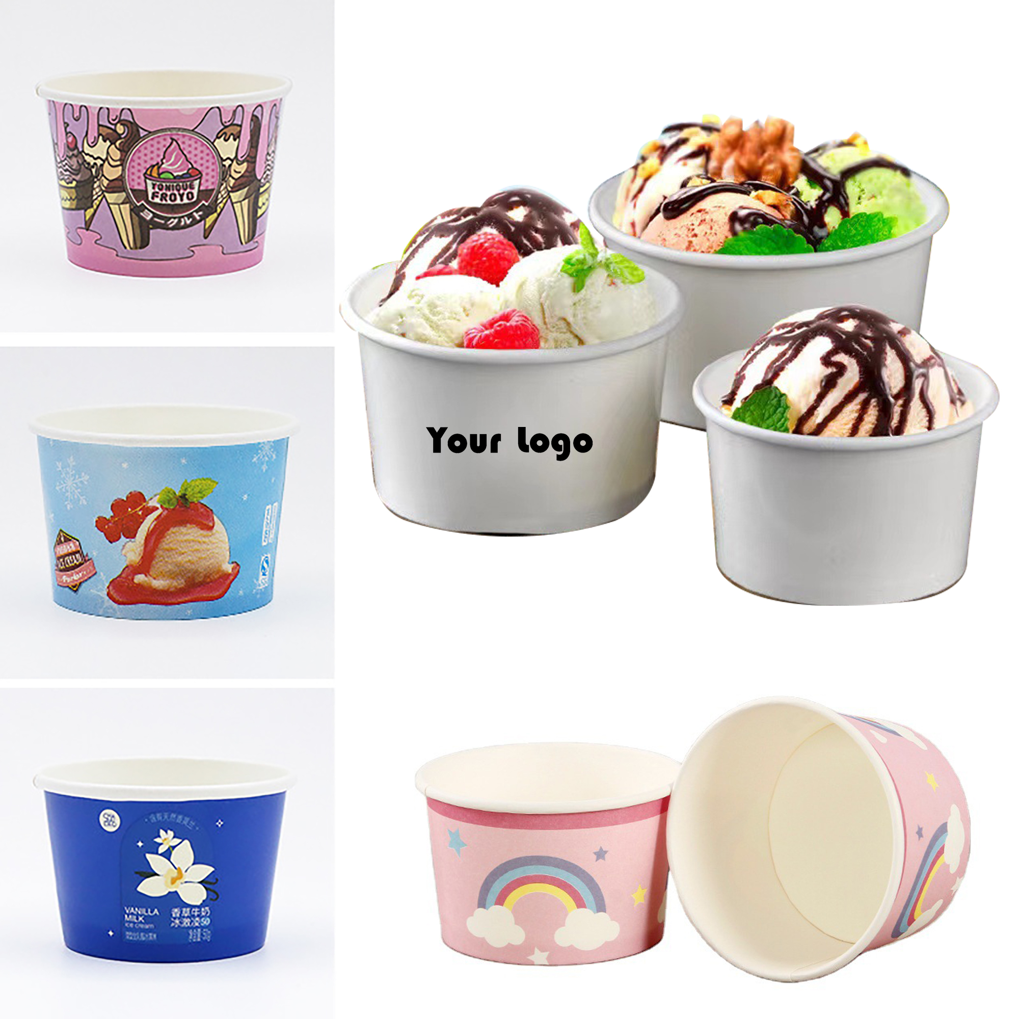 4OZ Custom Disposable Ice Cream Paper Bowl 2
