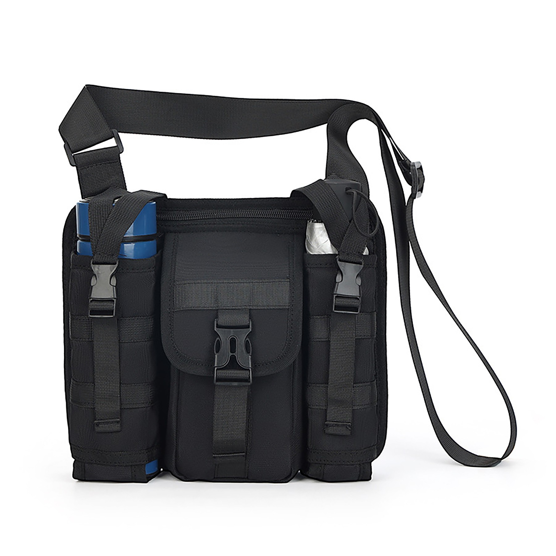 Tactical Shoulder Bag With Water Bottle Holder 4