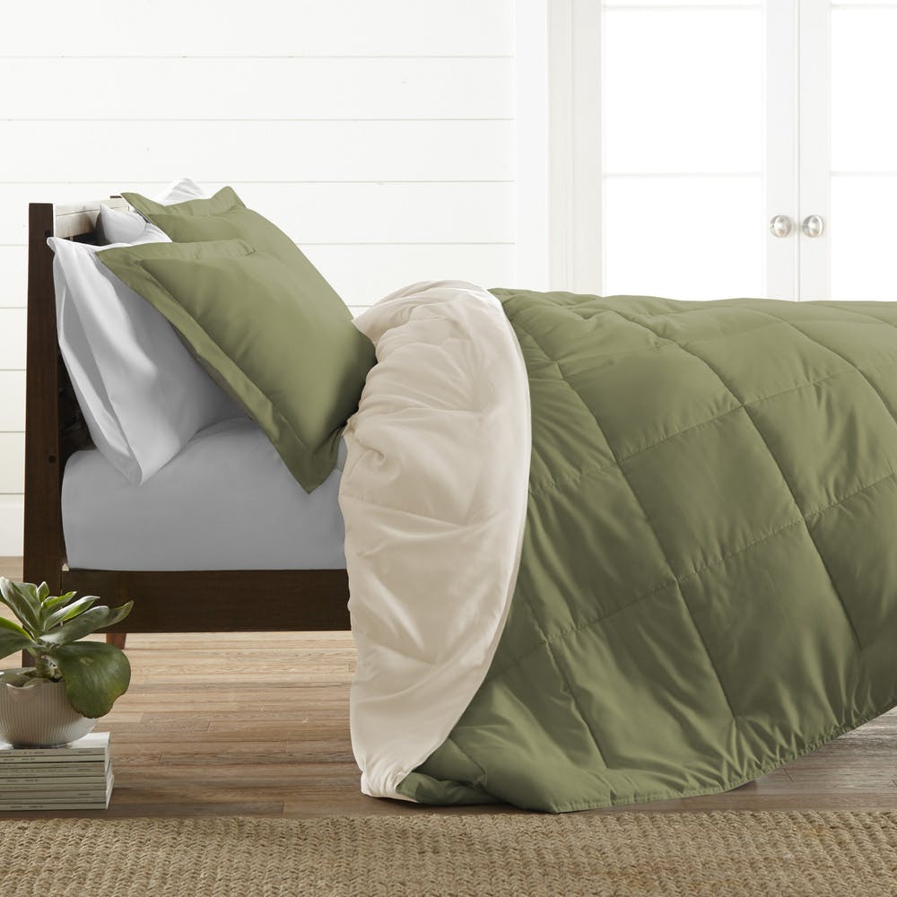 Down Alternative Comforter Sets - Sage Twin Reversible 1