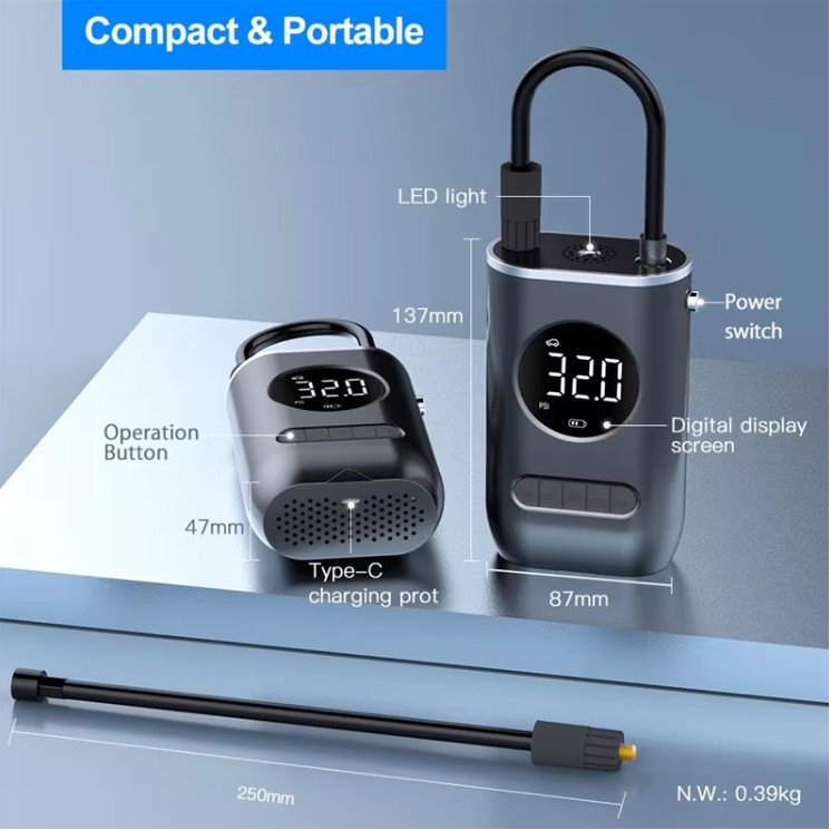Portable Electric Tire Inflator Pump 5