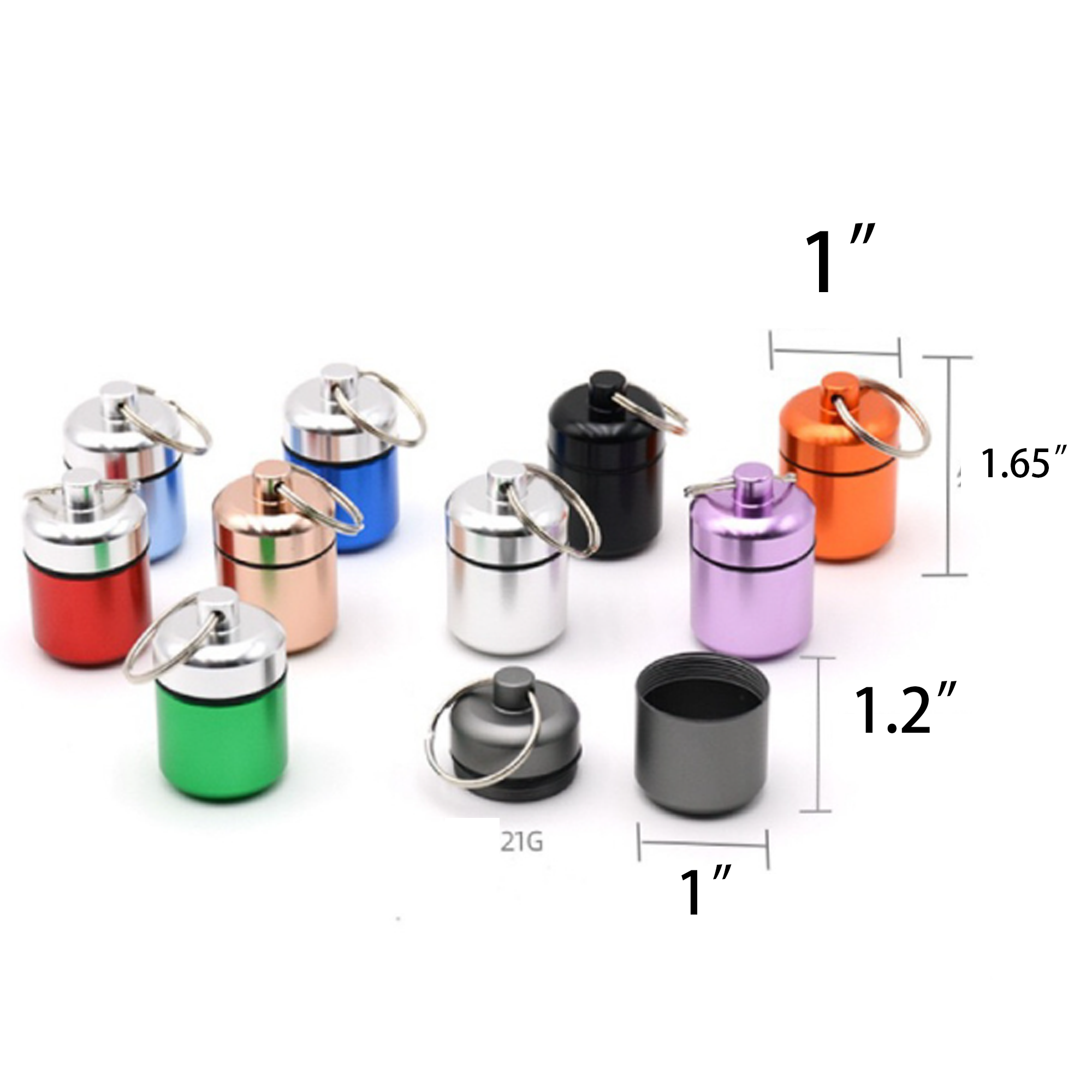 Portable Pill Box Keychain 2