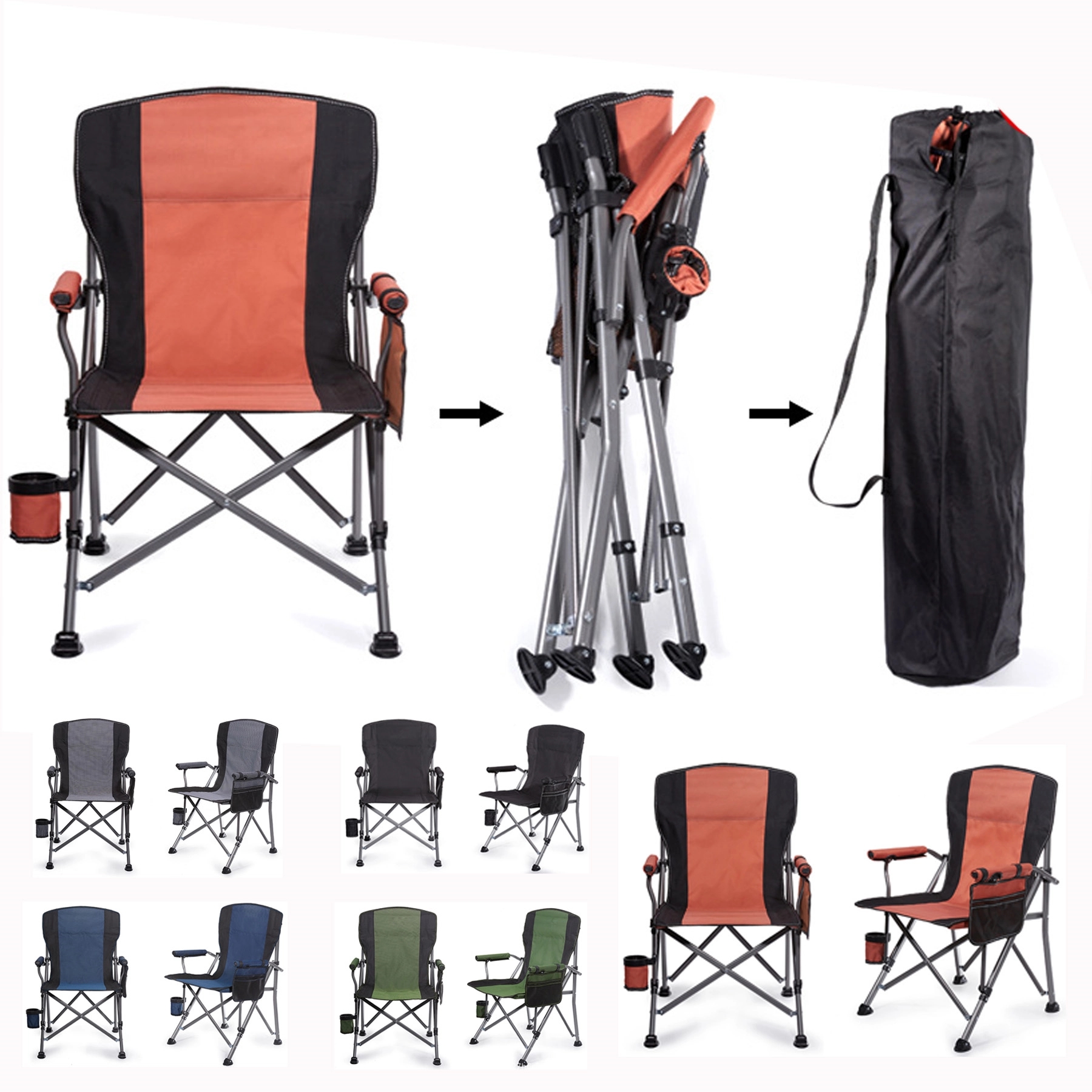 Heavy Duty Oversized Comfy Folding Chair 4