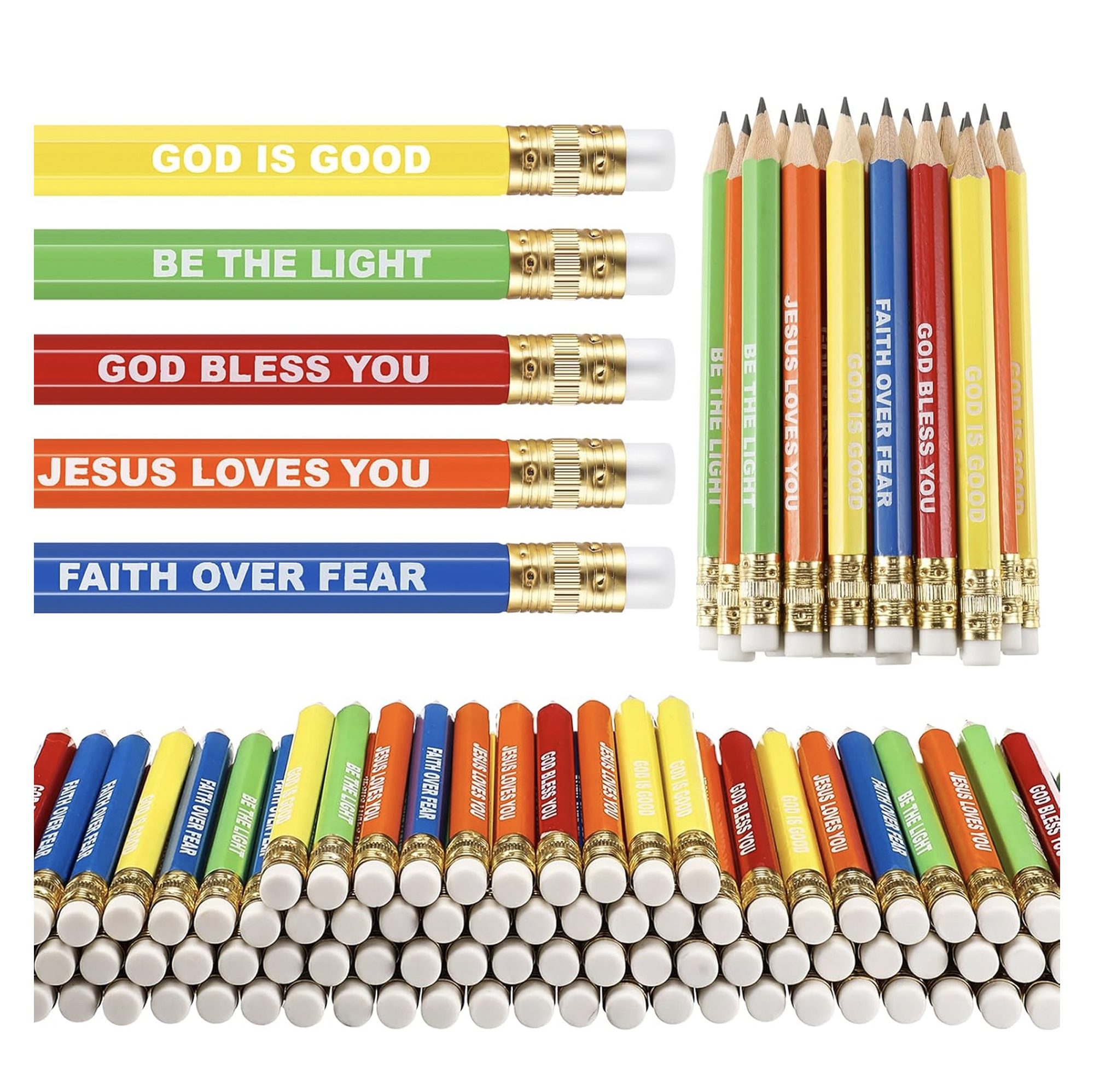 Golf Wooden Pencils with Eraser 2