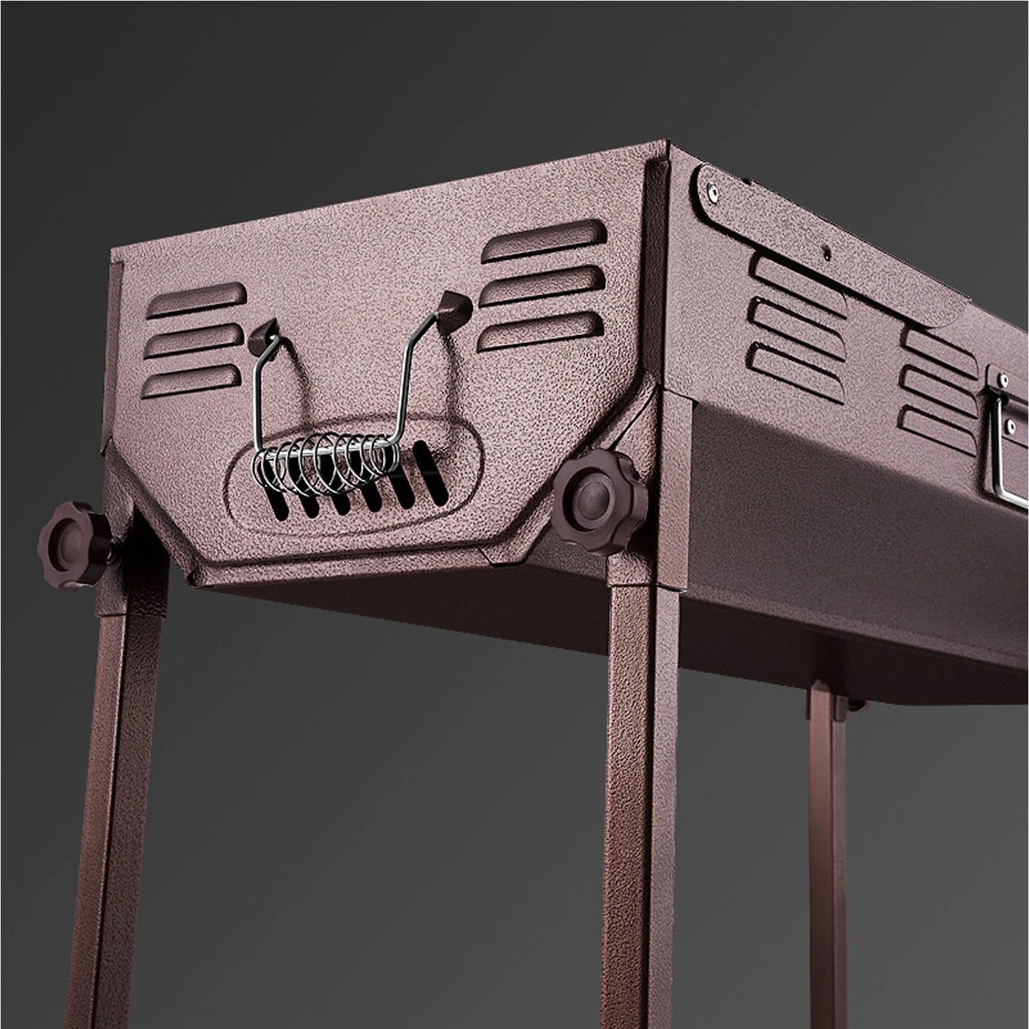 Foldable Outdoor Bbq Charcoal Grill With Frying Pan 3