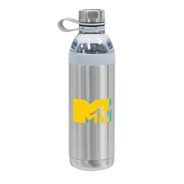 Dual Opening Stainless Steel Water Bottle - 20 Oz., custom water bottle with logo imprint 27