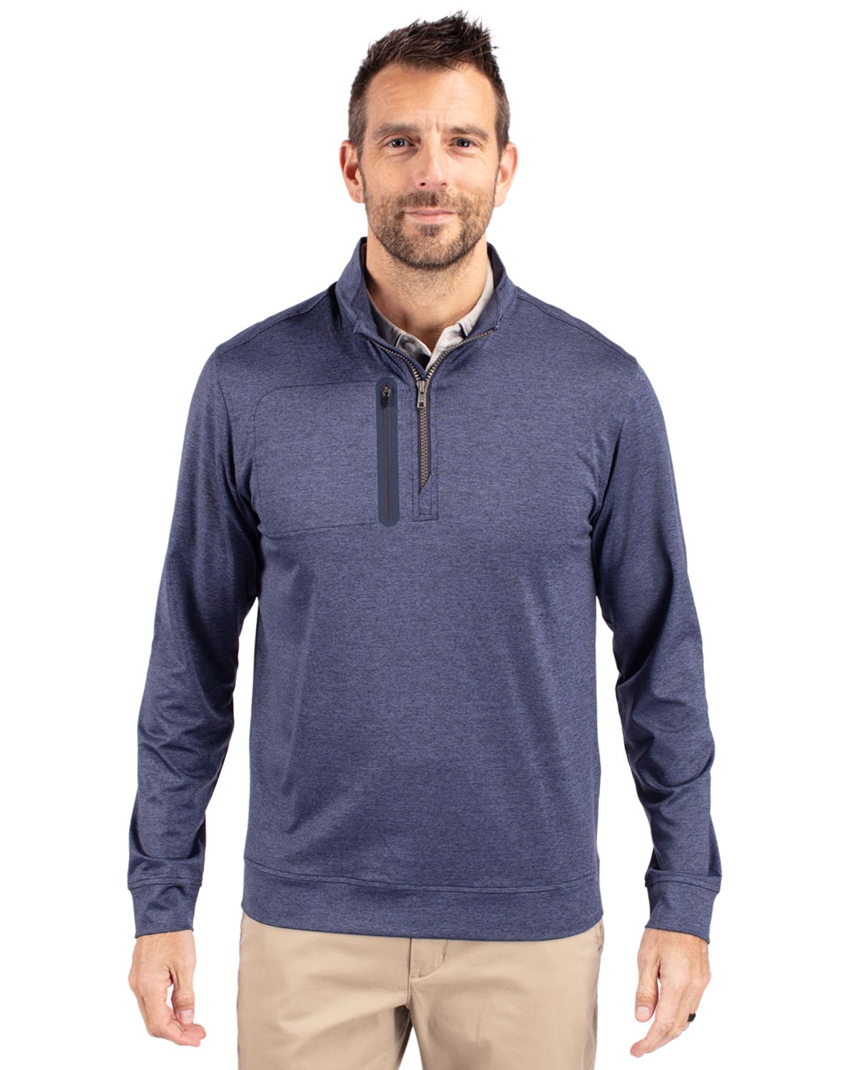 Cutter & Buck Stealth Heathered Mens Quarter Zip 73