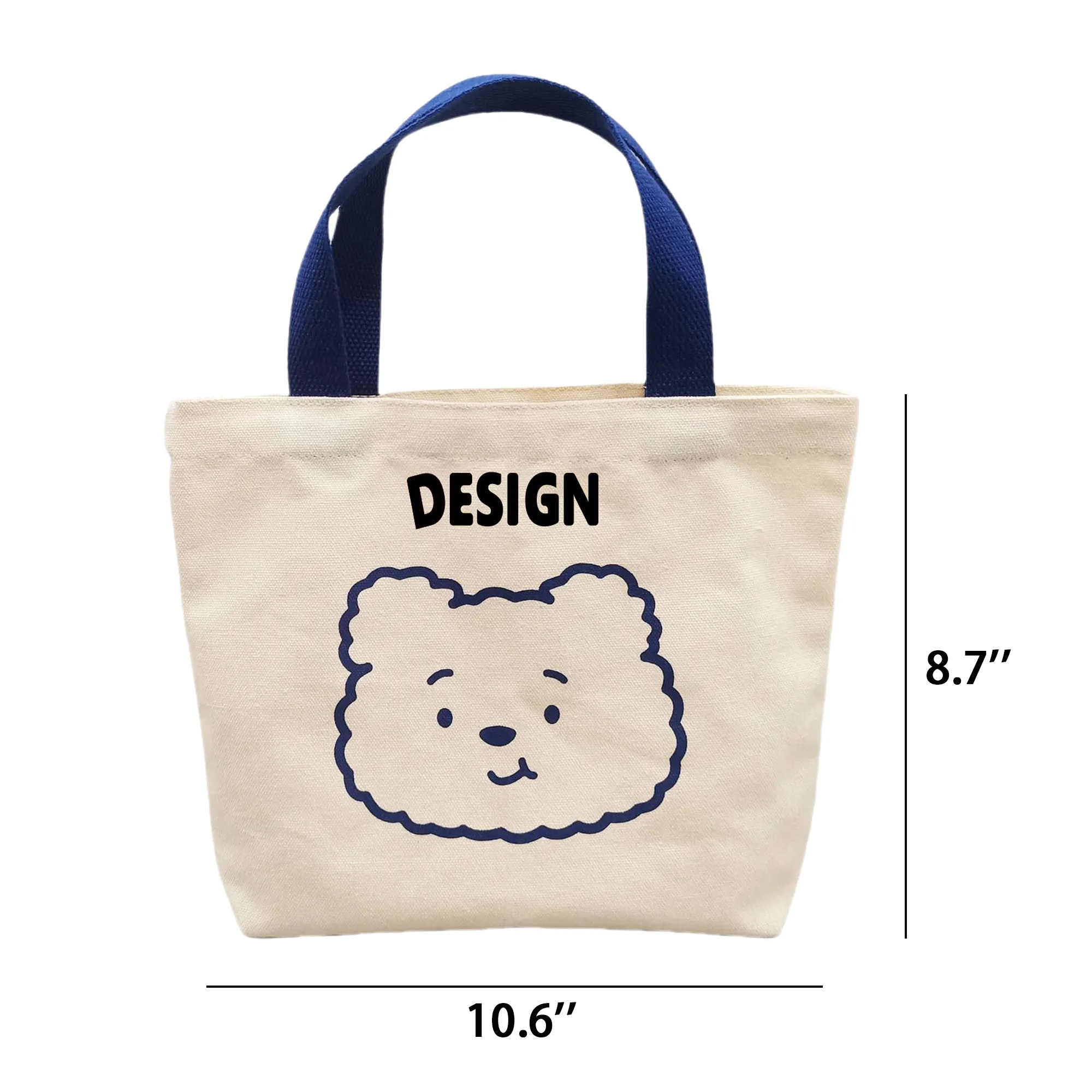 Compact Cotton Convenient Carry Lunch Tote 4