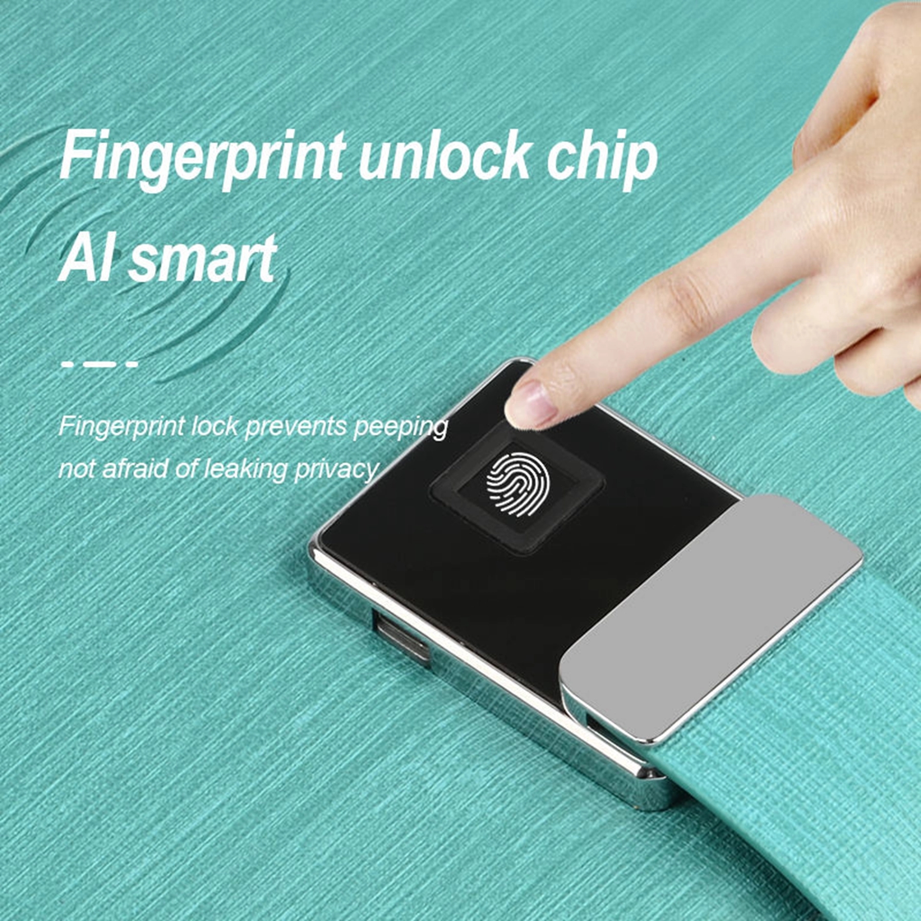 10000 mAh Fingerprint Lock A5 Notebook with 16GB USB Drive 4