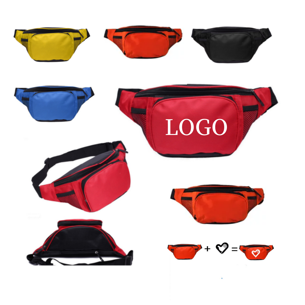Waist Fanny Pack With Water Bottle Holder &Adjustable Strap