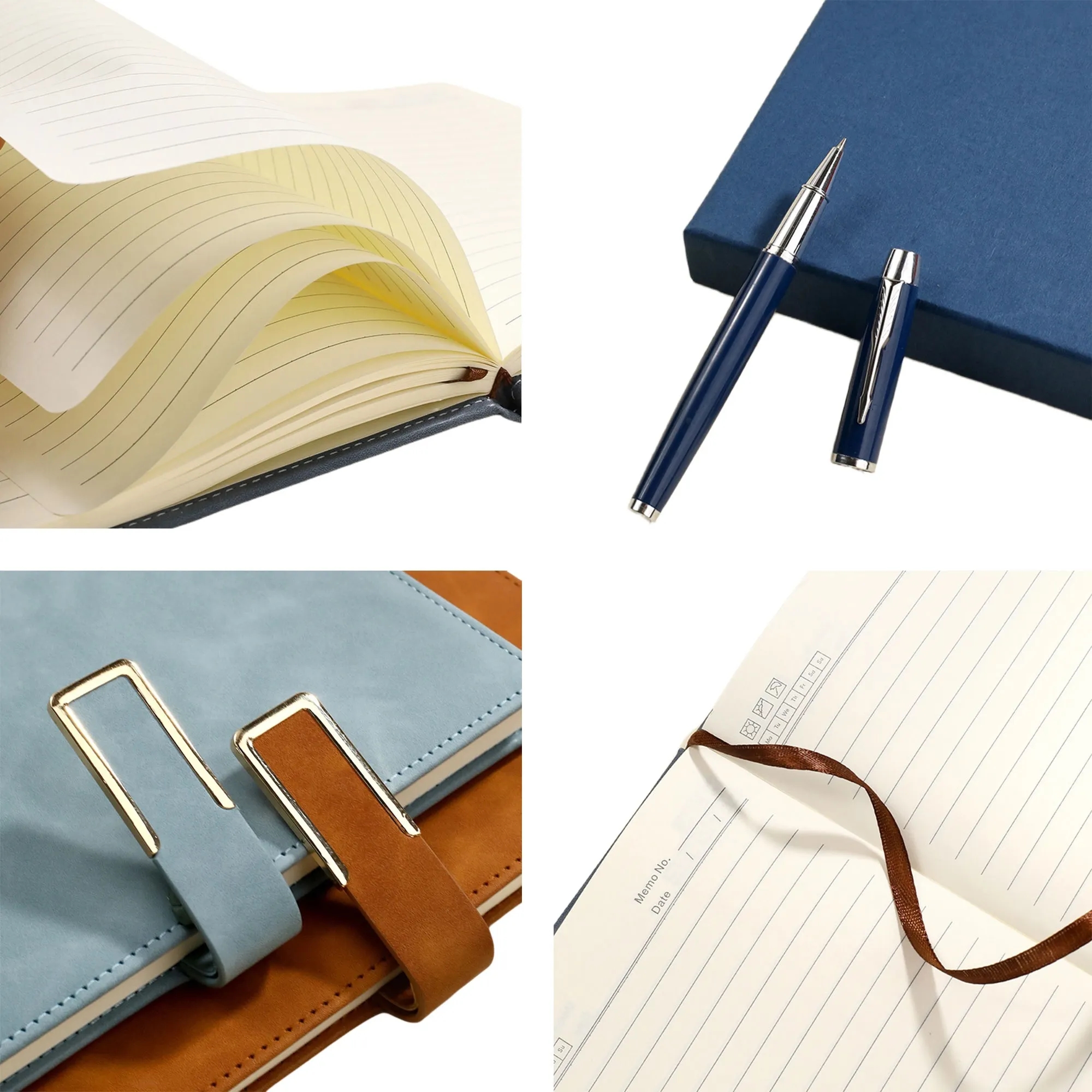 Deluxe Leather A5 Notebook And Pen Gift Set with Gift Box 5
