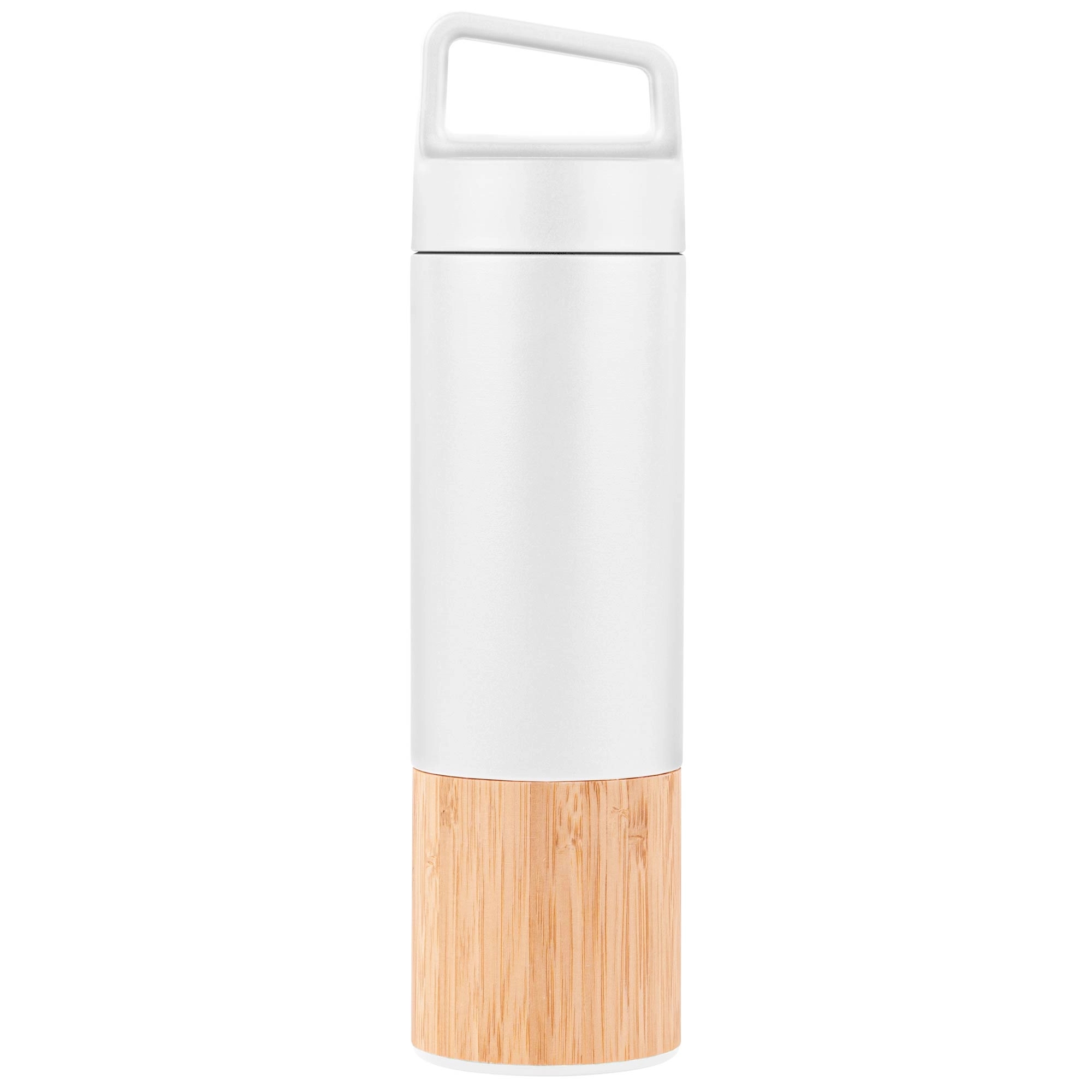 20oz. Bamboo-Wrapped Insulated Water Bottle with Handle & Po 2