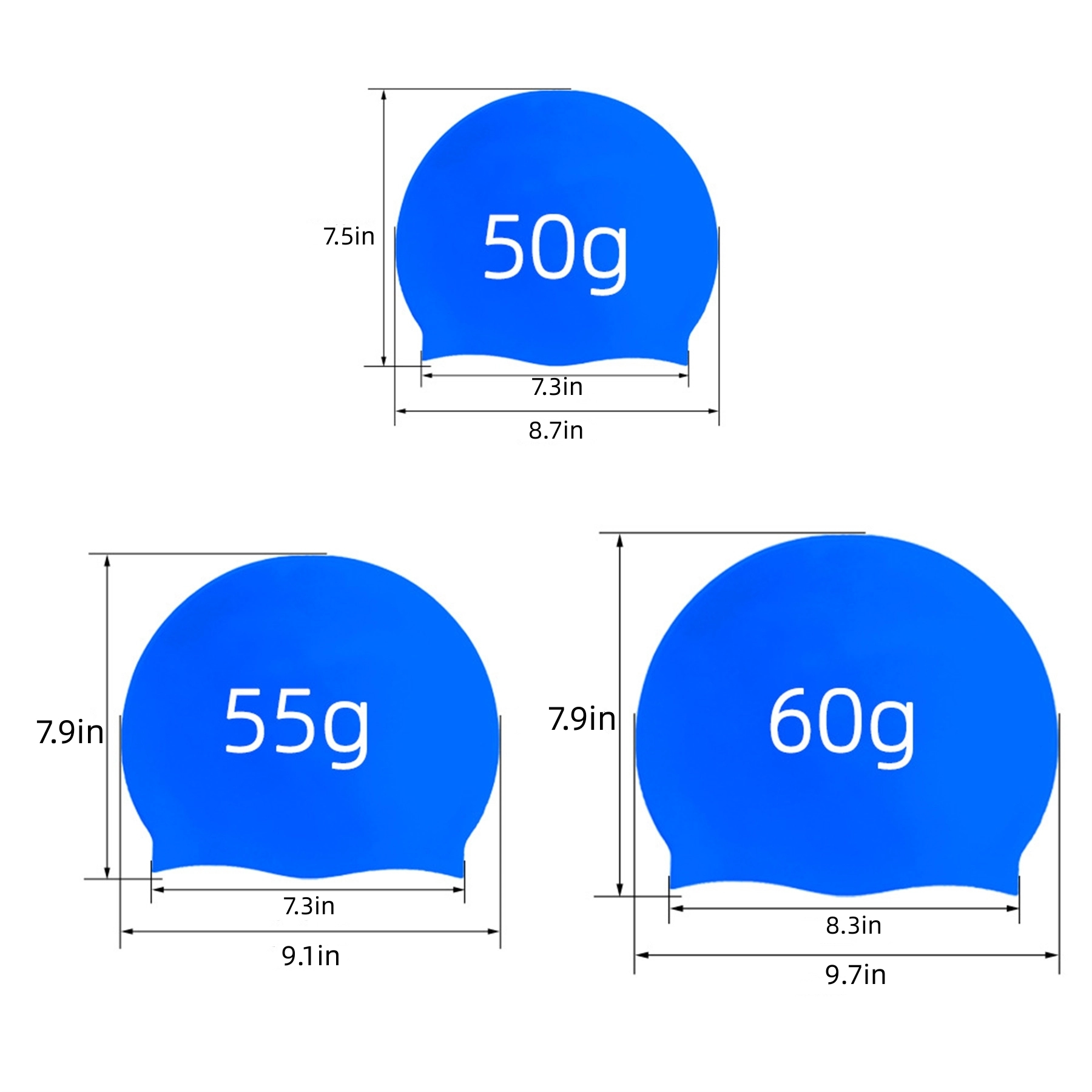Unisex  Silicone Swimming Caps 7